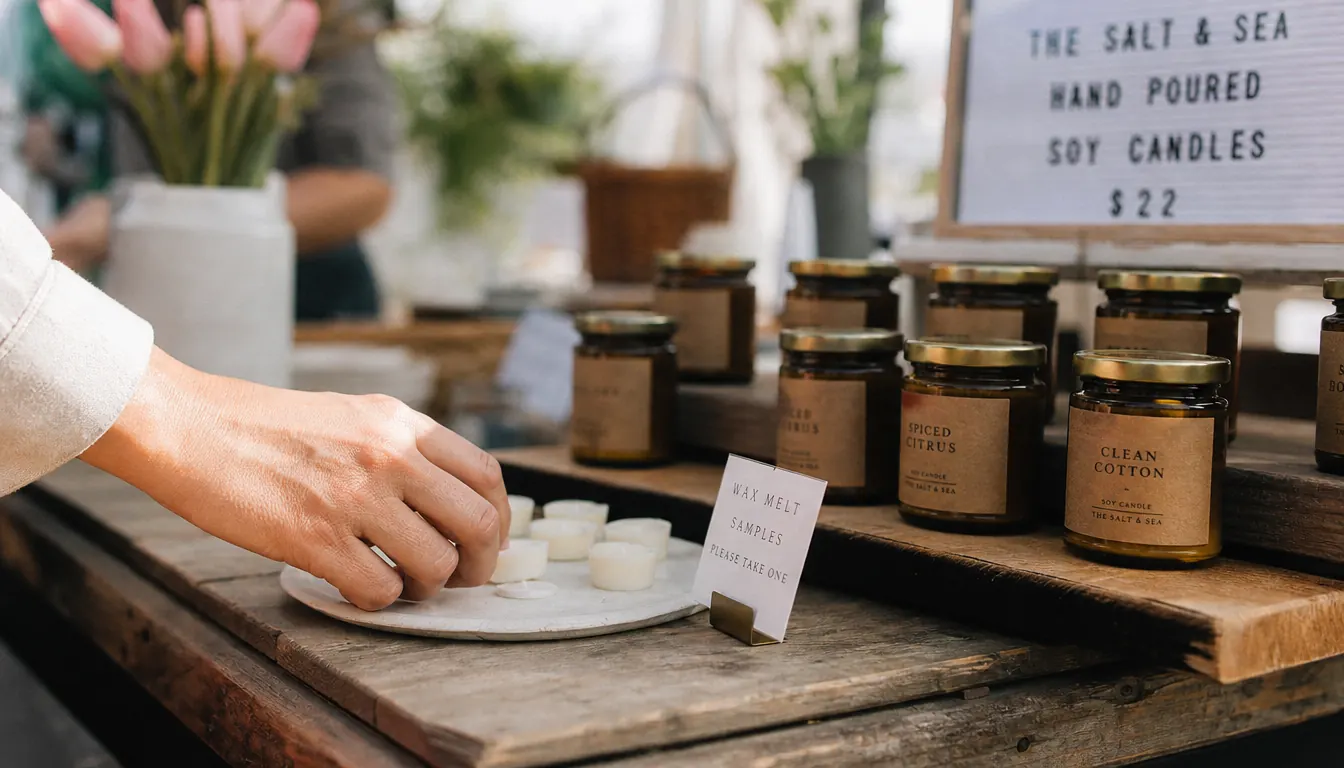 The Scent Sampler I Brought to the Market Booth