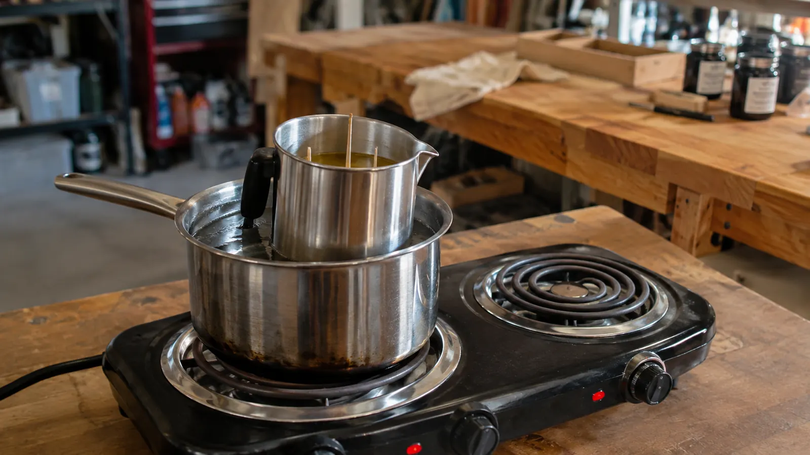 How to Melt Candle Wax Safely in a Double Boiler Pouring Pot
