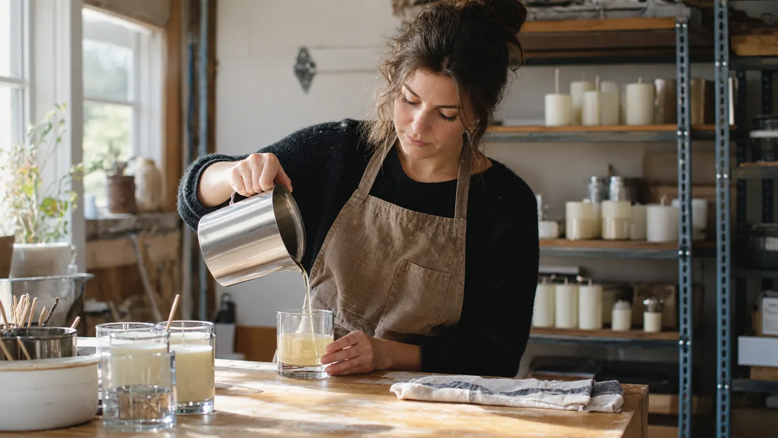 How to Pour a Soy Candle Without Frosting or Wet Spots