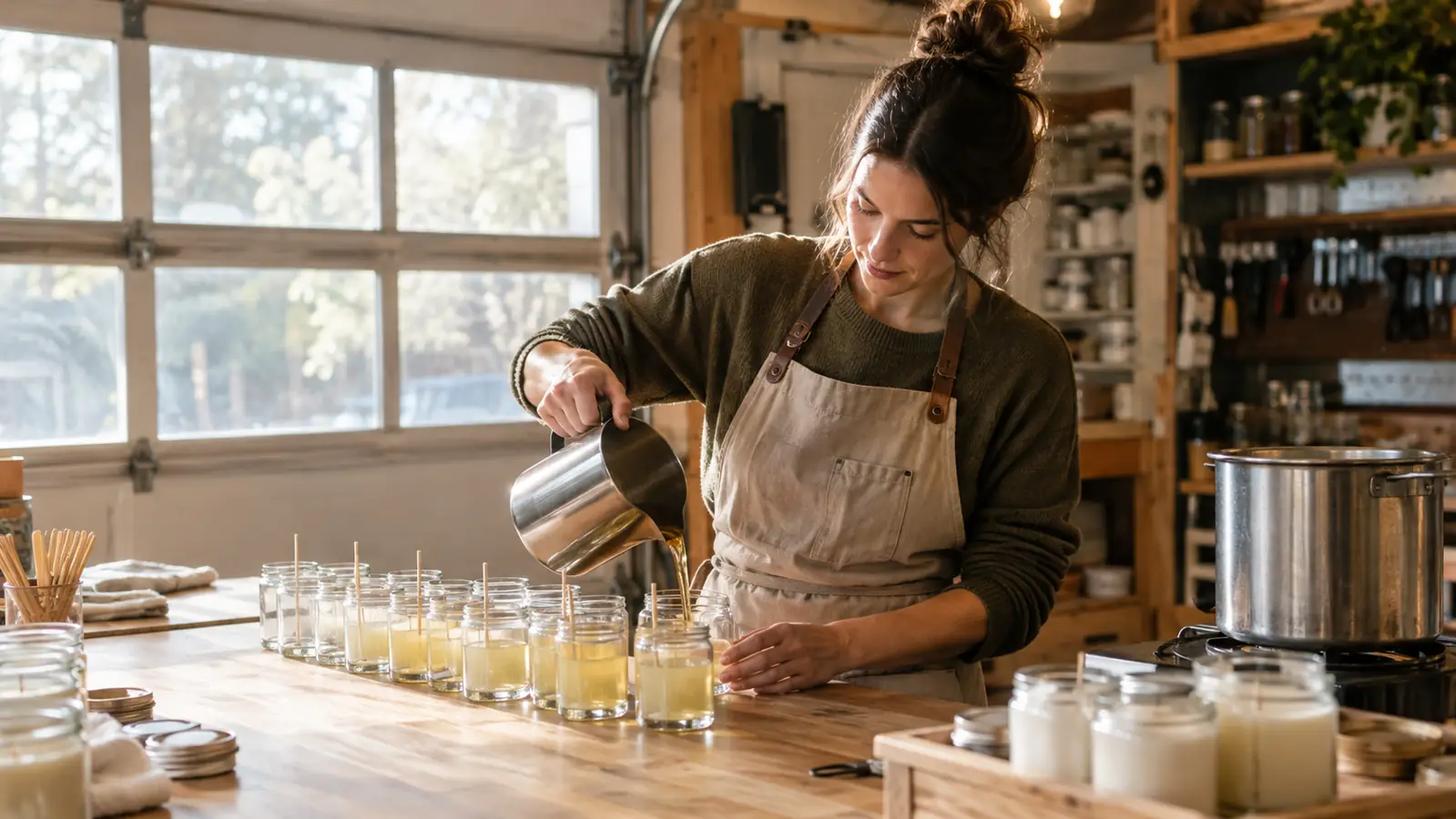 How to Prep and Fill Candle Jars for a Craft Market