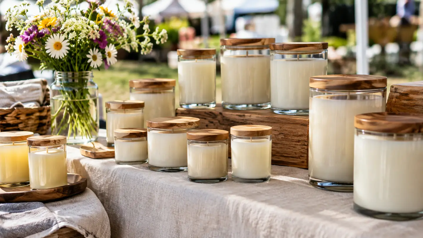 Setting Up My Booth Display With Wood-Lid Jars